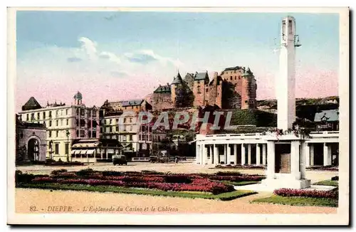 Dieppe Cartes postales L&#39esplanade du casino et le chateau