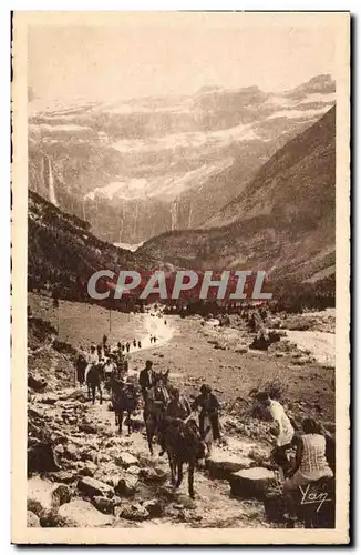 Gavarnie Ansichtskarte AK Retour du cirque au plateau de al Prade (donkey ane)