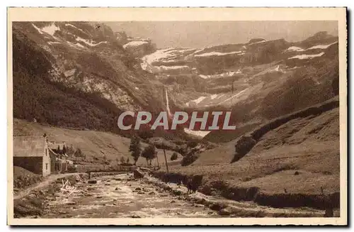 Gavarnie Ansichtskarte AK Le cirque et le Gave devant la Chaumiere