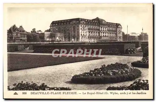 Deauville Plage fleurie Ansichtskarte AK Le royal hotel (Wybo) et les jardins