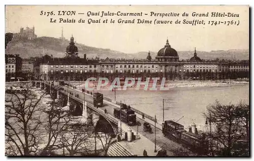 Lyon Ansichtskarte AK Quai Jules Courmont Perspective du Grand Hotel Dieu (oeuvre de Soufflot)