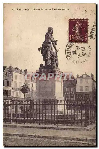 Cartes postales Beauvais Statue de Jeanne Hachette (1851)