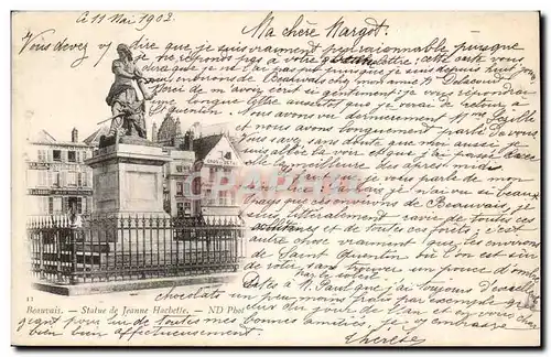 Cartes postales Beauvais Statue de Jeanne Hachette (1851)