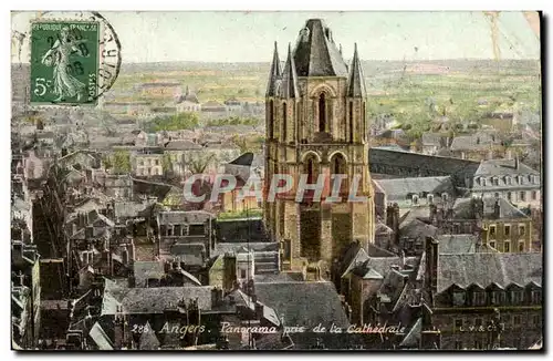 Cartes postales Angers panorama prise de la cathedrale