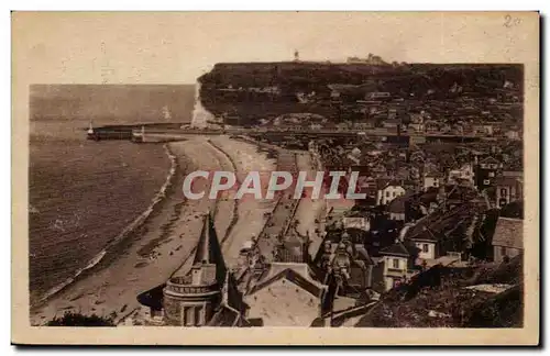 Cartes postales Fecamp Vue generale prise de la falaise d&#39aval