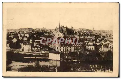 Ansichtskarte AK Poitiers Vue generale sur le Clain Le lycee