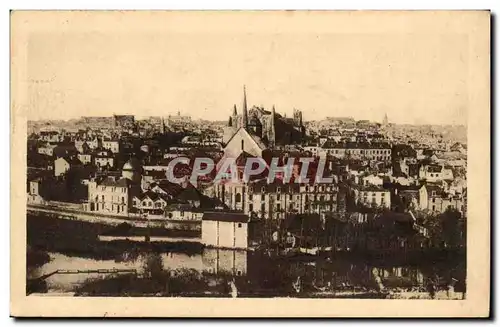 Cartes postales Poitiers Vue generale sur le Clain Le lycee