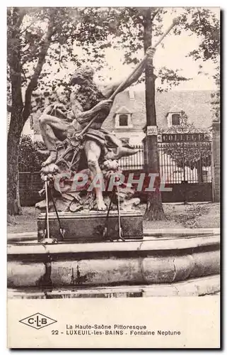 Cartes postales Luxeuil les Bains Fontaine Neptune