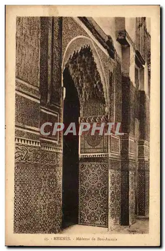 Cartes postales Maroc Meknes Medersa de Bou Anania