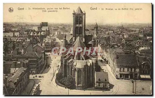 Cartes postales Gand St Nicolas vu du beffroi