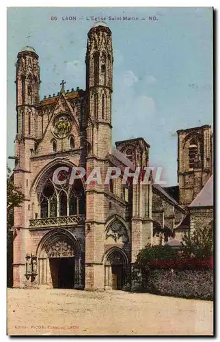 Laon Cartes postales L&#39eglise Saint Martin