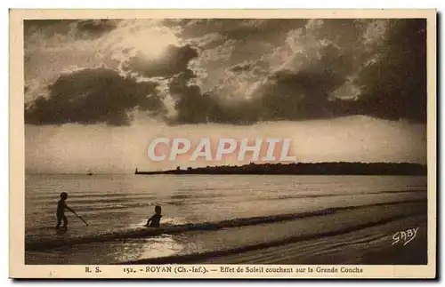 Royan Ansichtskarte AK Effet de soleil couchant sur la grande conche