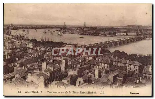 Bordeaux Ansichtskarte AK Panorama vu de la Tour Saint Michel