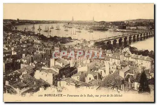 Bordeaux Cartes postales Panorama de la rade vue prise de St Michel