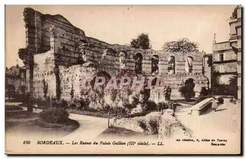 Bordeaux Cartes postales Les ruines du palais Gallien (3eme siecle)