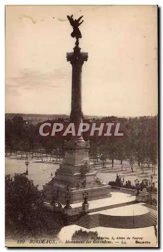 Bordeaux Cartes postales Monument des Girondins