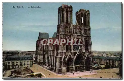 Reims Cartes postales La cathedrale