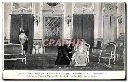 Gaite Cartes postales L&#39abbe Constantin Comedie en actes par H Cremieux et M P Decourcelle (theatre)