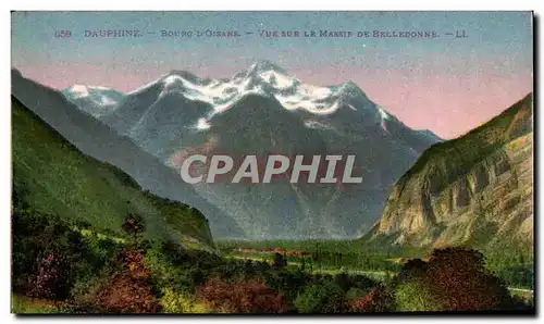 Dauphine Cartes postales Bourg d&#39Oisans Vue sur le massif de Belledonne