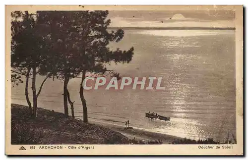 Arcachon Ansichtskarte AK Cote d&#39argent Coucher de soleil