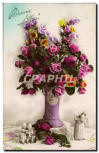 Cartes postales Fantaisie Bonne fete Fleurs