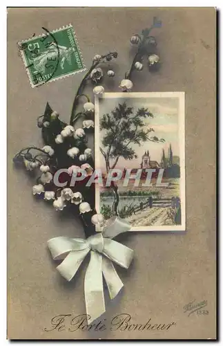 Cartes postales Fantaisie Le porte bonheur