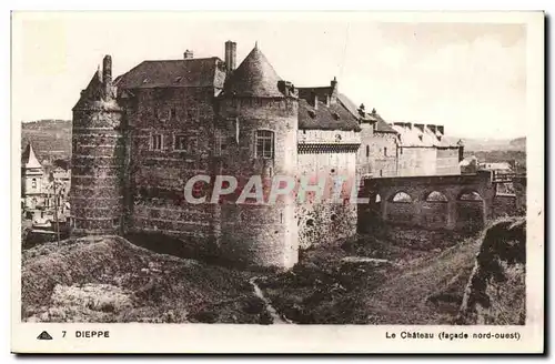 Dieppe Cartes postales le chateau (facade nord ouest)