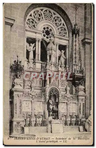 Saint Anne d&#39Auray Ansichtskarte AK Interieur de la basilique l&#39autel privilegie