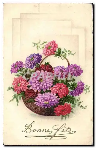 Cartes postales Fantaisie Bonne fete Fleurs