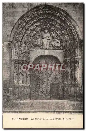 Angers Cartes postales Le portail de la cathedrale