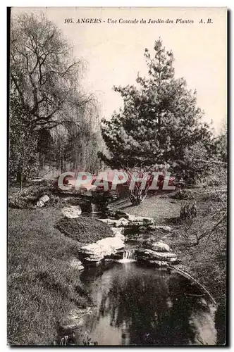 Angers Cartes postales Une cascade du ajrdin des plantes