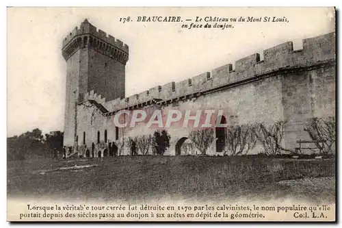 Beaucaire - Le Chateau vu du Mont St Louis en face de Donjou - Cartes postales