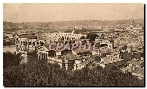 Nimes - Vue Generale sur la Vile et les Arenes - Ansichtskarte AK