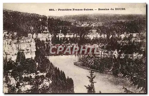 Frontier Franco Suisse Bassins du Doubs - Ansichtskarte AK