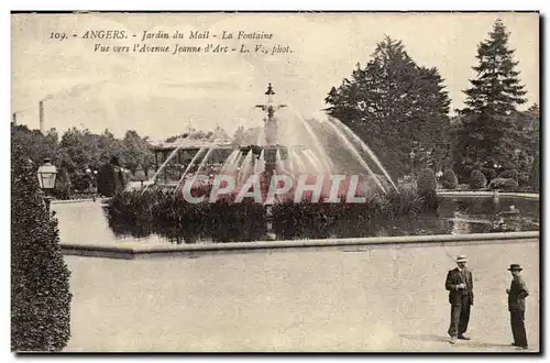 Angers - Jardin du Mail La Fontaine Vue ver Avenue Jeanne d&#39Arc - Ansichtskarte AK