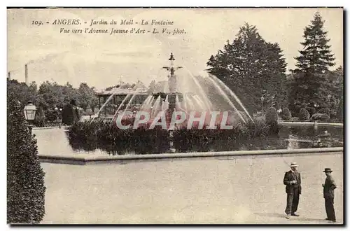 Angers - Jardin du Mail La Fontaine Vue ver Avenue Jeanne d&#39Arc - Cartes postales