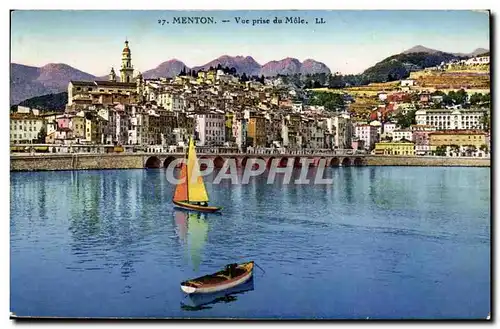 Menton - Vur prise du Mole Cartes postales