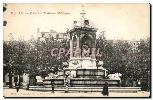 Paris 6 Fontaine Saint Sulpice - Ansichtskarte AK