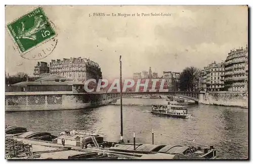 Paris - La Morgue et le Pont Saint Louis - Ansichtskarte AK