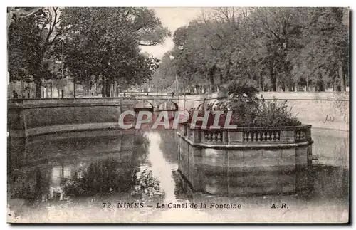 Nimes - Le Canal de la Fontaine - Ansichtskarte AK