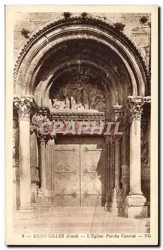 Saint gilles Cartes postales L'eglise Porche central