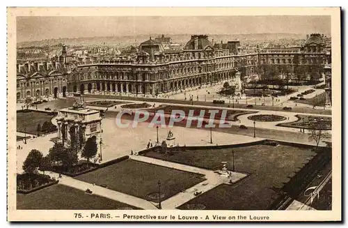 Paris Ansichtskarte AK Perspective sur le Louvre