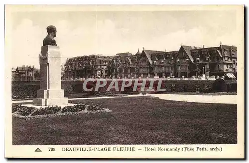 Deauville Plage fleurie Cartes postales Hotel Normandy