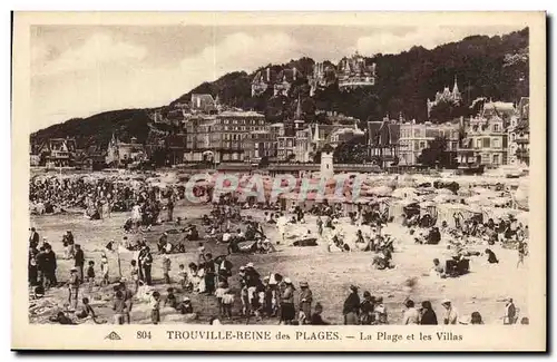 Trouville Reine des plages Cartes postales La plage et les villas