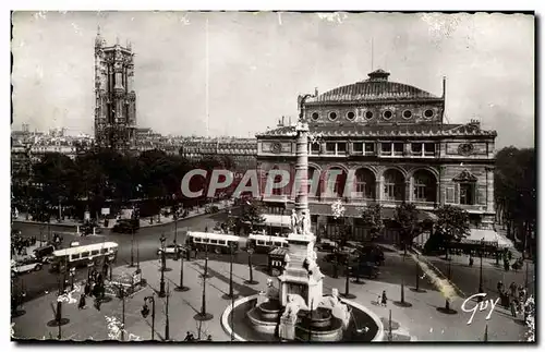 Paris Ansichtskarte AK La place du Chatelet et la tour Saint Jacques