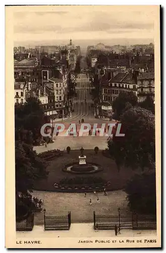 Ansichtskarte AK Le Havre Jardin public et la rue de paris