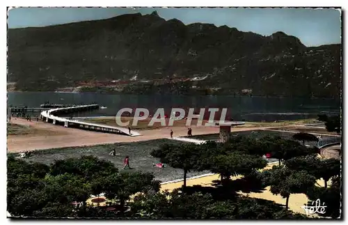 Cartes postales Aix les Bains La plage et la dent du chat