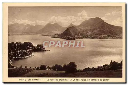 Ansichtskarte AK Annecy Lac Le port de Talloires et la presqu&#39ile du chateau de Duingt