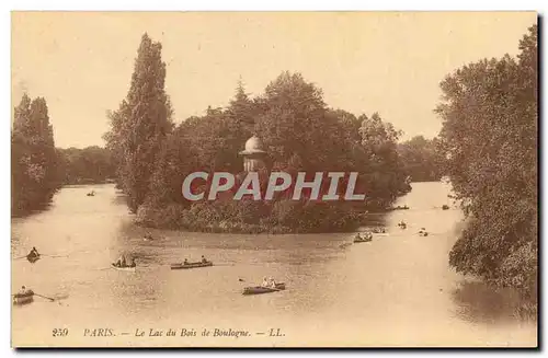 Cartes postales Paris Le lac du Bois de Boulogne