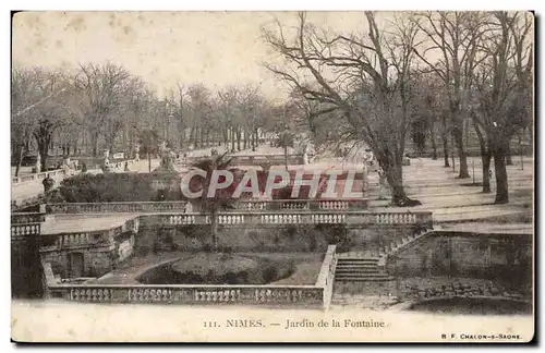 Cartes postales Nimes Jardin de la fontaine